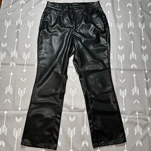 Judy Blue Faux Leather Pants Women's Sz 14W High Rise Tummy Control‎ Straight